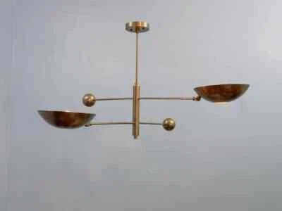 2 Pendant Light | Mid Century Modern Antique Brass Sputnik Chandelier Light - Image 1 of 4