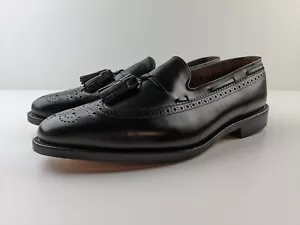NEU Allen Edmonds Manchester Herren 10,5 D schwarz Leder Quaste Halbschuh Budapester Schuh - Bild 1 von 15
