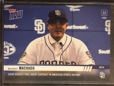 2019 Topps Now #ST-1 Manny Machado San Diego Padres
