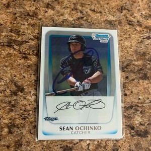 Sean Ochinko Signed 2011 Bowman Chrome Rc Auto Toronto Blue Jays