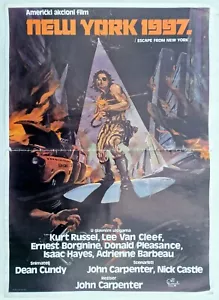 ESCAPE FROM NEW YORK JOHN CARPENTER 1981 KURT RUSSEL SCI-FI YUGO MOVIE POSTER - Picture 1 of 2
