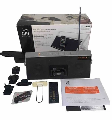 Altec Lansing iMT620 Portable Radio/Aux/iPod/iPhone(1,3-4) Original Box COMPLETE - Image 1 of 4
