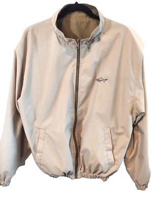 Greg Norman Men's Size M Lightweight  Jacket Reversible Army Green or Tan Shark - Image 1 of 4
