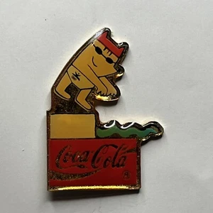 Prendedor Olímpico de Natación ~ Recortado ~ 1992 Barcelona ~ Coca Cola ~ Coca-Cola ~ Mascota Cobi - Imagen 1 de 8