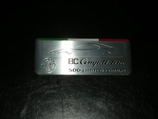 ALFA ROMEO TARGHETTA INTERNA ' 8C COMPETIZIONE 500 LIMITED EDITION' RARA E NUOVA