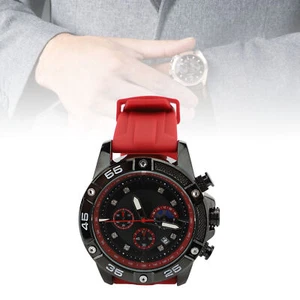 Men Quartz Watch Silicone Strap Water Resistant Wristwatch Chronograph Watch VDS - Picture 1 of 22