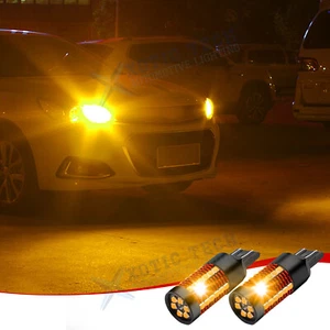 3000K 7440 Amber LED Turn Signal Light Bulbs Anti Hyper Flash Canbus Error Free - Picture 1 of 12