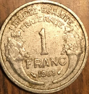1958 FRANCE 1 FRANC COIN - Picture 1 of 2