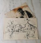 Roy Delgarno (1910 - 2001 Australia) Signed 1954 Farm Ink Painting and Another 