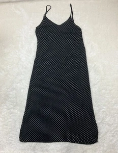 Maxi Vestido Solero Leading Star Mujer Talla S Negro Estampado Corazón Correa Espagueti Y2K - Imagen 1 de 9