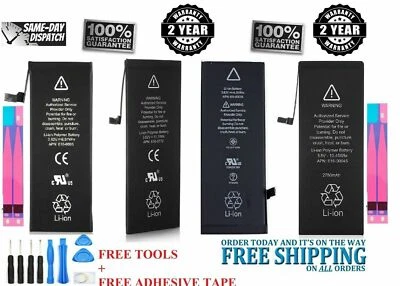 Lot 5 10 20 Replacement Internal Battery For iPhone 6 6S+ 7+ 8 8+ X XR XS 11 PRO - Image 1 of 2
