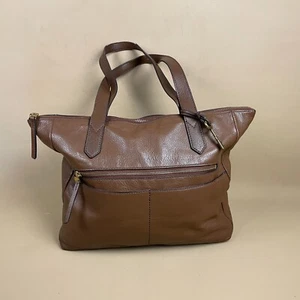 Fossil Tasche Schultertasche Achsel Handtasche braun Leder Reißverschluss mittel Schlüsselanhänger - Bild 1 von 15