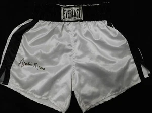 Archie Moore Signed White Everlast Boxing Trunks / Shorts JSA Authenticated - Picture 1 of 4