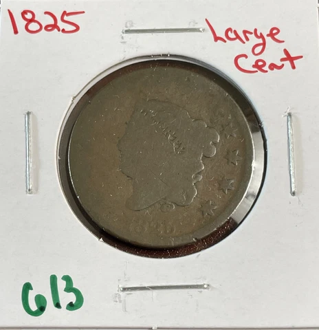 1825 Coronet Head Large Cent 1c Better Date Cover