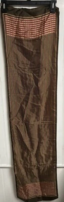 "Bufanda de diseñador ECHO larga vintage con estampado marrón 13"" X 53""" Foto 1 de 3