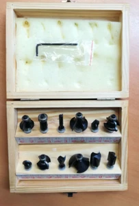 Fräser Satz 12-tlg. Abrundfräser Bündigfräser Nutfräser Profilfräser Schaft 8mm - Bild 1 von 3