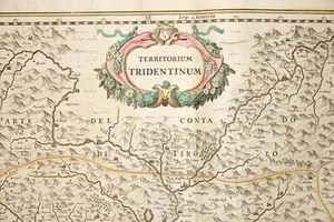 REGION DE TRENTE EN ITALIE  carte geographique ancienne par Jansson 1640 - Imagen 1 de 4
