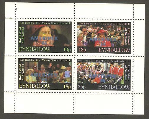 EYNHALLOW 1986 60 cumpleaños Reina Isabel CUB SCOUTS AZUL Ameripex OP MS Foto 1 de 1