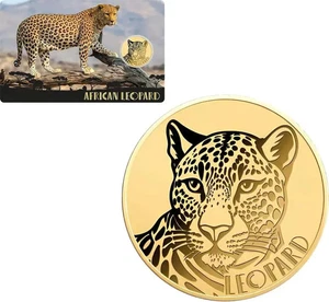 2024 Liberia African Leopard 1/1000 oz .999 Gold Proof-Like Coin in Assay Card - Bild 1 von 5