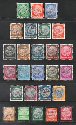 Germany, 1932-34 President Hindenburg, Used, Scott #s 392 | 440, 26 Different - Image 1 of 2