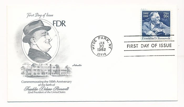 D150623 Centenary Birth Franklin Roosevelt FDC USA - Image 1 of 1