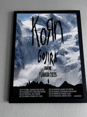 Korn Kanada Tour 2025 Dates List For September And October 2025 Poster