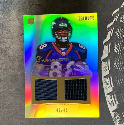 2010 Topps Tribute DEMARYIUS THOMAS RC #/45 RELIC DUAL SWATCH 🏈 Rookie BRONCOS - Image 1 of 3