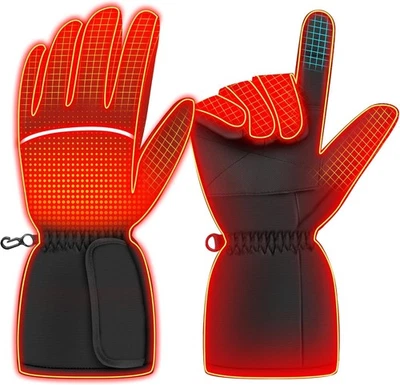 Heated Gloves Waterproof Touchscreen Electric Hand Warmer Motorcycle Skiing - Image 1 of 4
