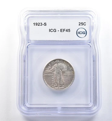 Cuarto Standing Liberty 1923-S EF45 ICG *8184 Foto 1 de 3
