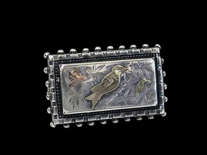 Antique Silver Victorian Sweetheart Jewelry Brooch Pin 8.5G 1.75"x1" - Picture 1 of 5