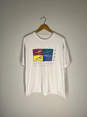 Camiseta de colección del Campeonato Mundial de Esquí Nórdico 1995 puntada única L Canadá Foto 1 de 4