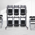 Folding Chair Rack Dolly Cart Table Storage Rack Desk Chairs Cart Trolley