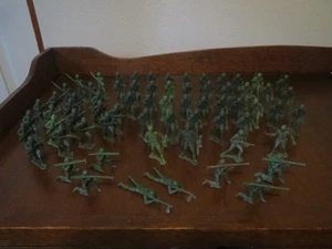 Vintage MPC Green Army Men 54mm 1/32 lot of 66 Playset Toy Soldiers - Picture 1 of 1