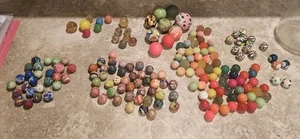 Vintage hi bounce super balls lot of 150 plus small big swirl checks etc - Picture 1 of 7