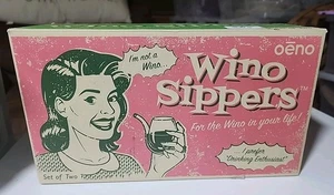 Oeno Wino Sippers einzigartige Weingläser 2er Set sieht aus wie eine Tabakpfeife - Bild 1 von 5
