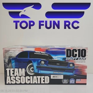 Team Associated DC10 RTR 1/10 Electric Brushless RWD Drift Car Blue 2.4GHz Radio - Picture 1 of 2