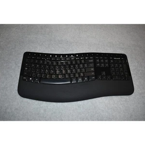 Microsoft Wireless Comfort Keyboard 5050 Model 1728 No USB Dongle Ergonomic - Picture 1 of 6