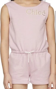 Chloe Mädchen Logo Cutout Rosa Kurzer Overall Größe 12y - Bild 1 von 11