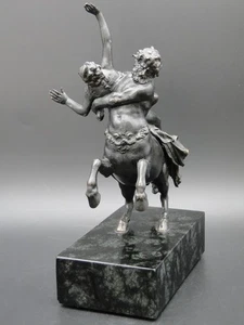 Statua in bronzo Nessos rapinata Deianeira centauro nudo femminile probabilmente Nord Italia XVII secolo - Foto 1 di 16