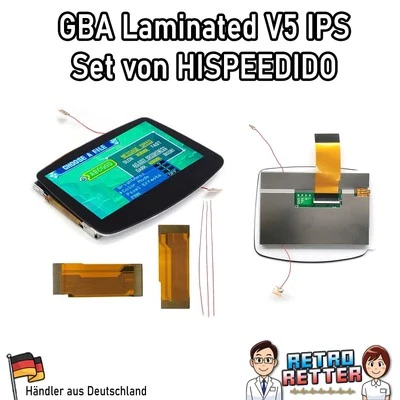 HISPEEDIDO GBA Laminated IPS Display Drop In Set V5 mit OSD Menü Gameboy Advance - Bild 1 von 4