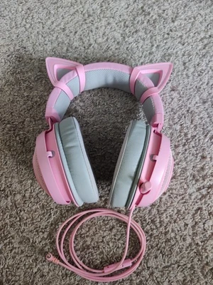 Razer Kraken Kitty Wired RGB Headset: Chroma Kitty Ears - Quartz Pink - Image 1 of 4