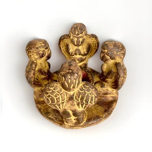 Engel Freundeskreis Keramik Kerze/Räucherstäbchenhalter/Brenner, 6-1/4" breit - Bild 1 von 9