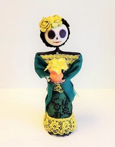 Free Shipping La Catrina Dia de Los Muertos Day of the Dead 11" Cold Porcelain - Picture 1 of 1