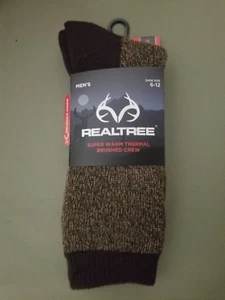 New Realtree Mens Super Warm Thermal Brushed Crew Socks. - Picture 1 of 4