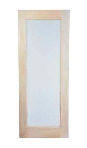 1 Lite Laminated Translucent Glass Solid Timber French Doors - Picture 1 of 3