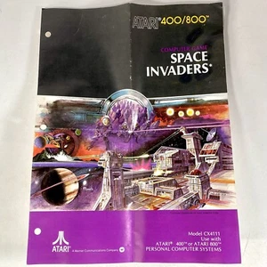 Atari 400/800 Space Invaders Vintage 1980 Computer Game Original Manual Only - Picture 1 of 9