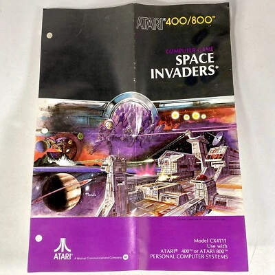 Atari 400/800 Space Invaders Vintage 1980 Computer Game Original Manual Only - Image 1 of 4