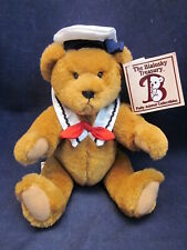 BIALOSKY TREASURY Fully Jointed Plush Bear 8" Brown Sailor Hat VINTAGE NEW TAG
