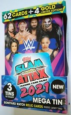 2021 WWE Slam Attax Trading Cards Mega Tin Box Purple Topps