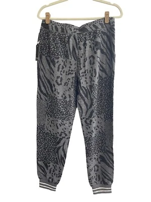 NWT PJ Salvage XL Gray PATCHWORK ANIMAL print Pajama Lounge Jogger Pants #PQ6 - Image 1 of 4